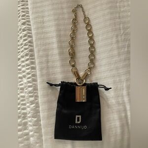 DANNIJO Gold Chain Necklace with Lock Pendant